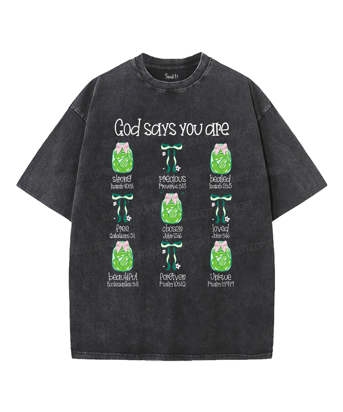 God Says You Are Unisex Washed Christian T-shirt Style001