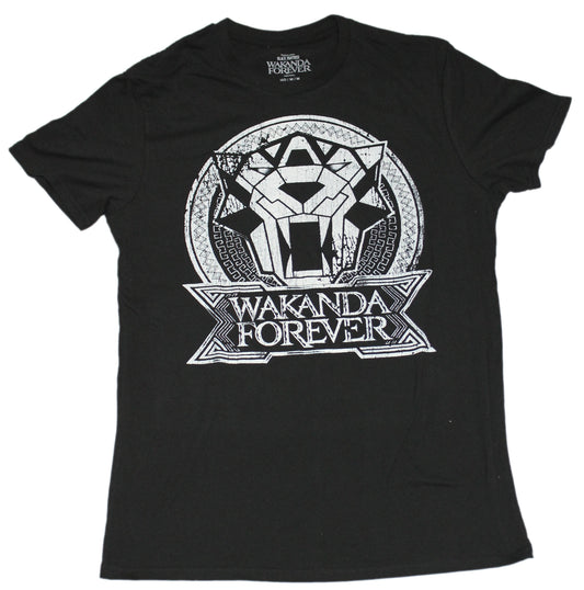 Black Panther Mens T-Shirt - Wakanda Forever Distressed Image