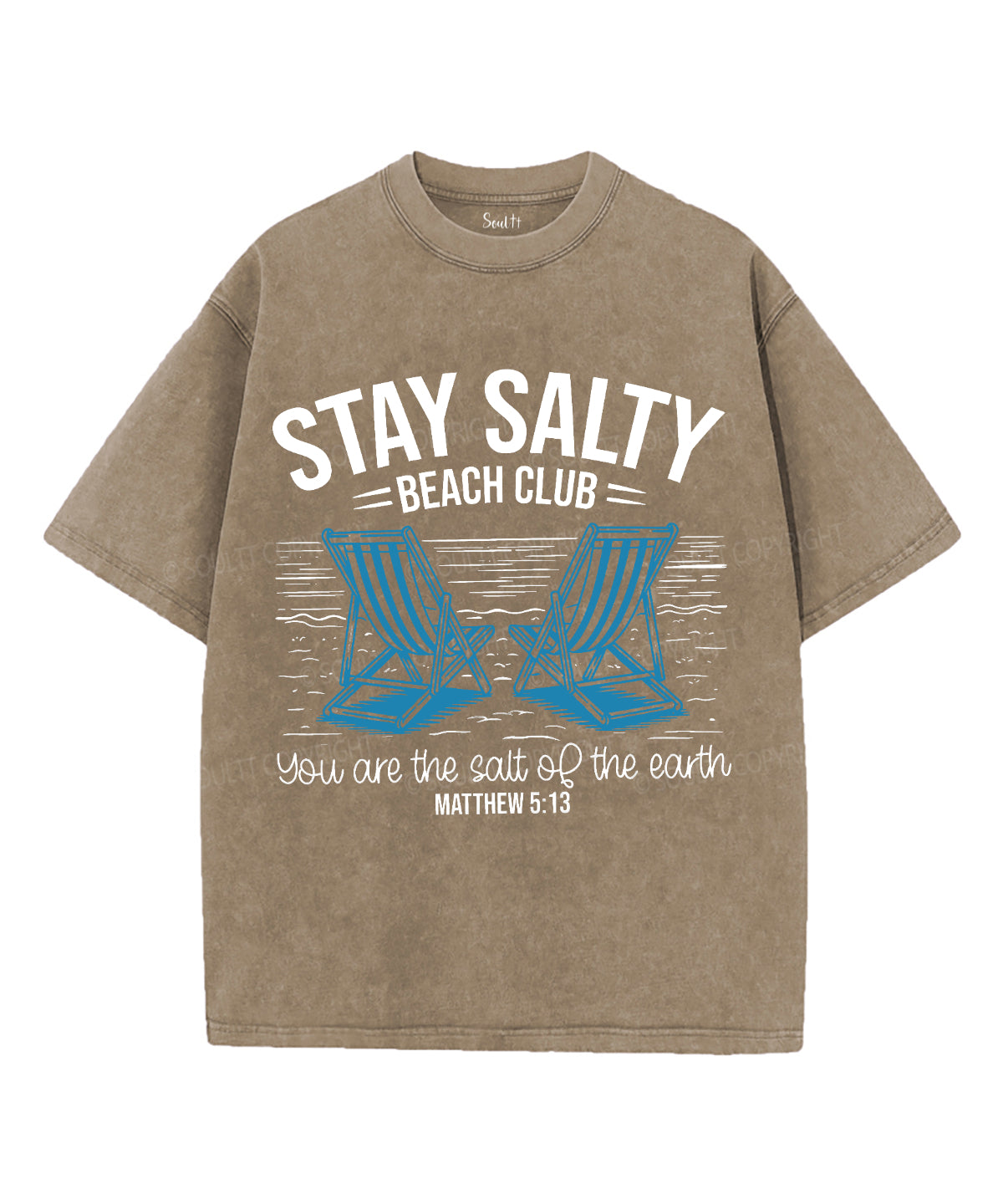 Stay Salty Unisex Washed Christian T-shirt Style014