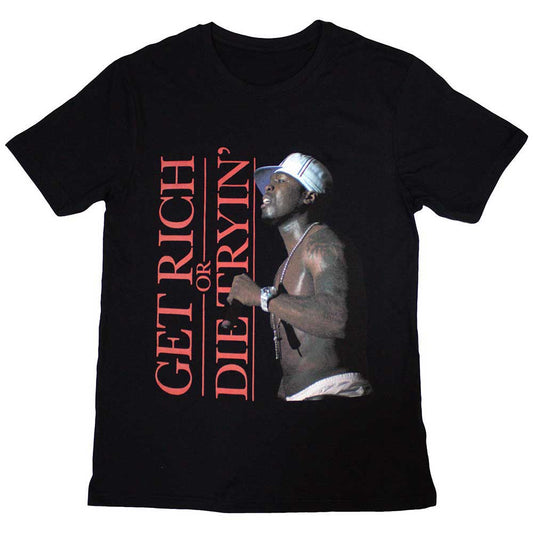 50 Cent Get Rich Mens T Shirt Black