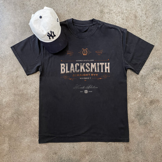BLACKSMITH WHISKEY HEAVYWEIGHT BLACK T-SHIRT
