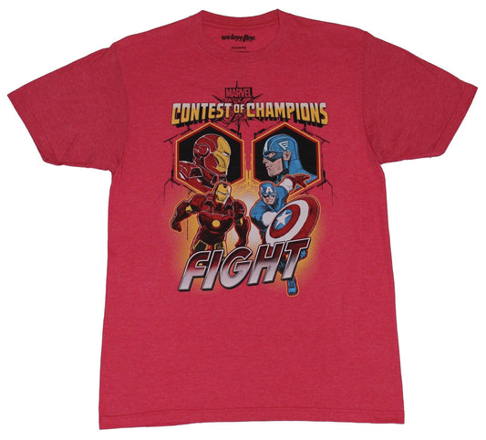 Captain America Mens T-Shirt -  Civil War Contest of Champions Iron Man Battle