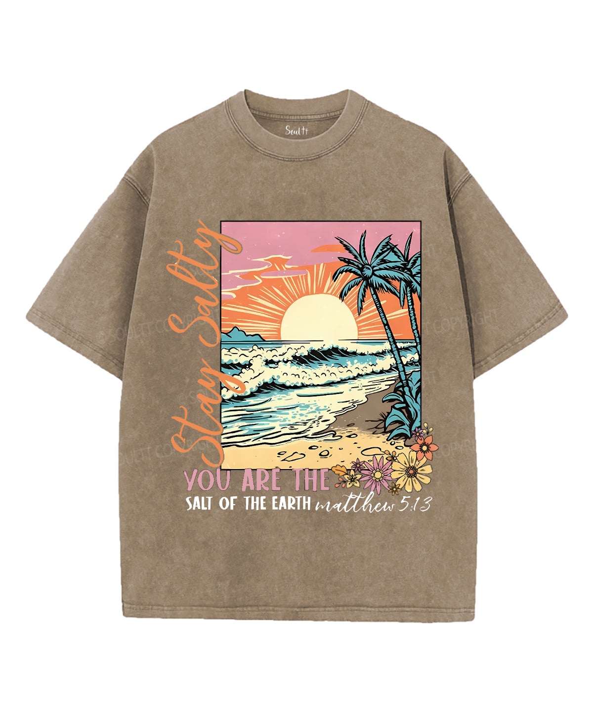 Stay Salty Unisex Washed Christian T-shirt Style013