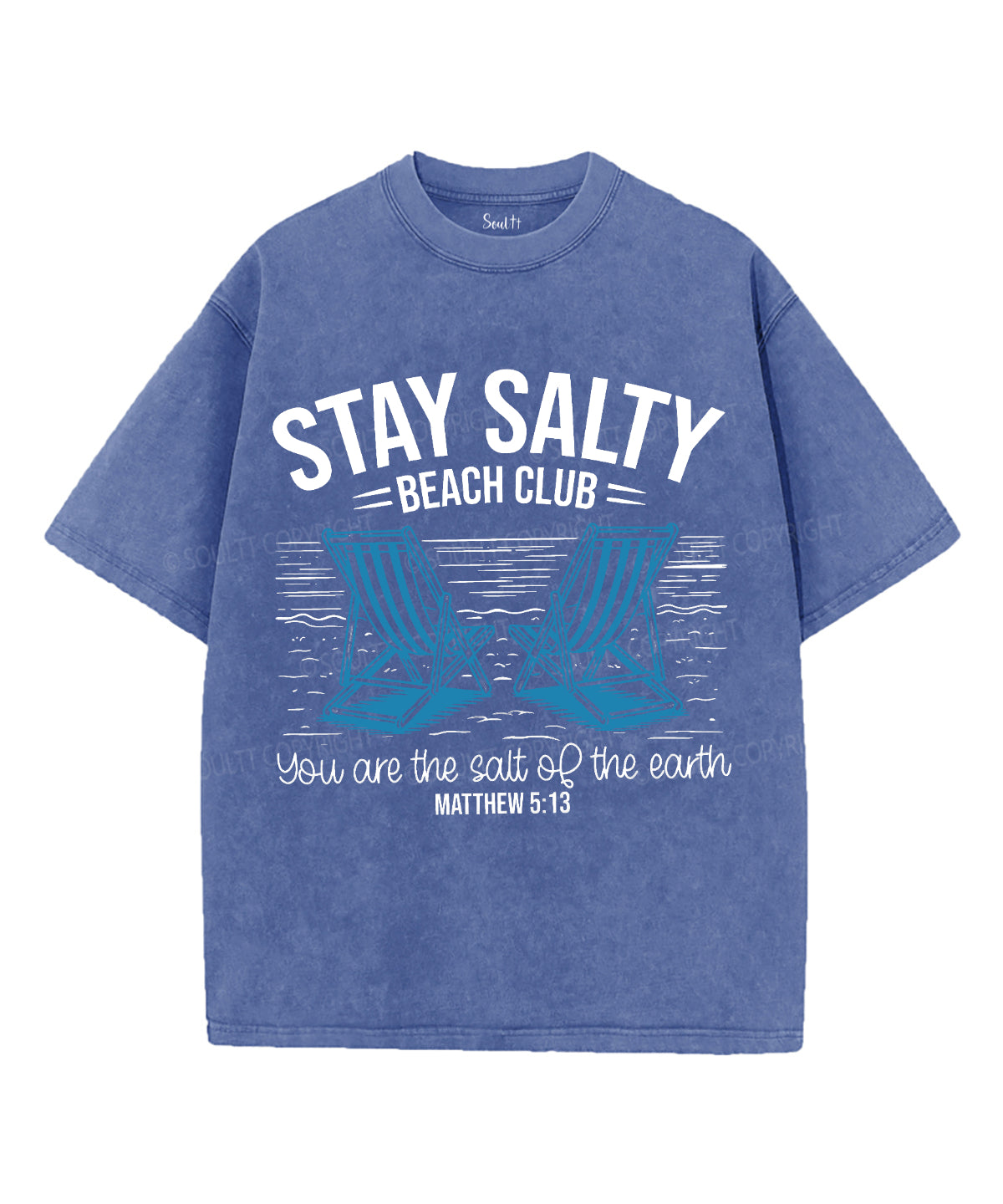 Stay Salty Unisex Washed Christian T-shirt Style014