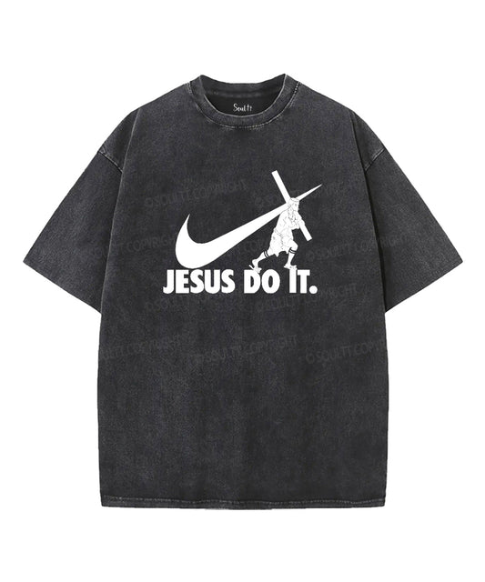 Jusus Do It Unisex Washed Christian T-shirt