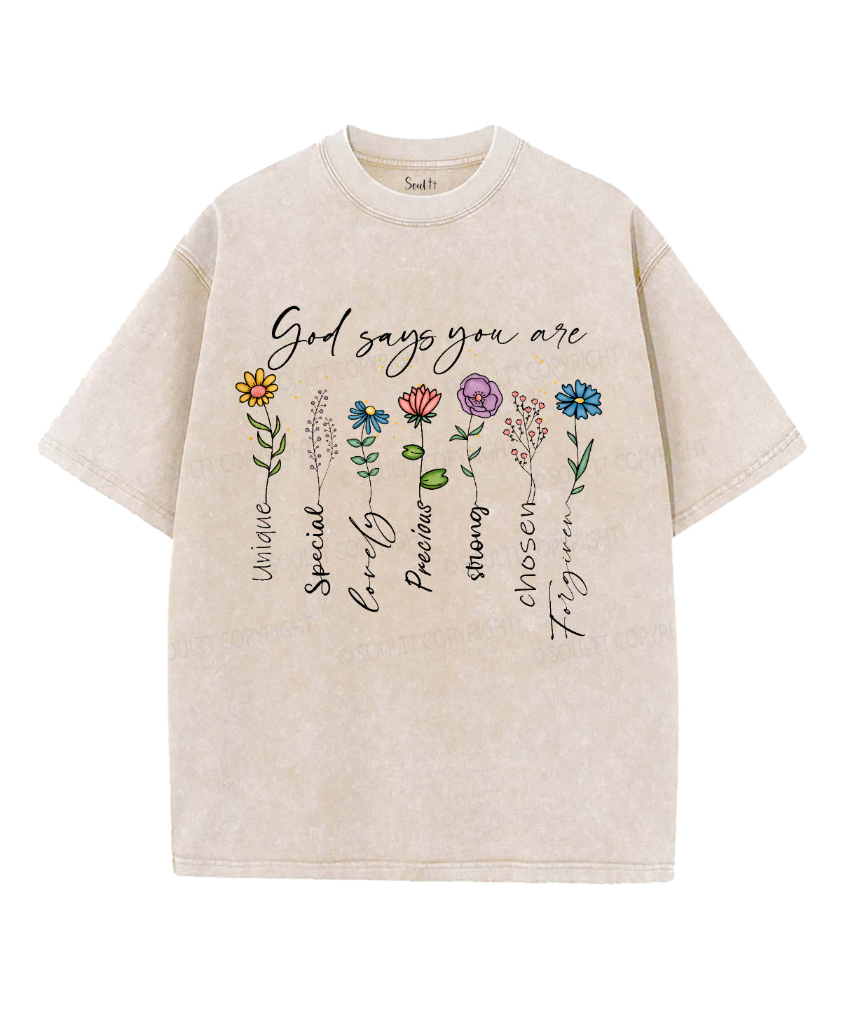 God Says You Are Unisex Washed Christian T-shirt Style003