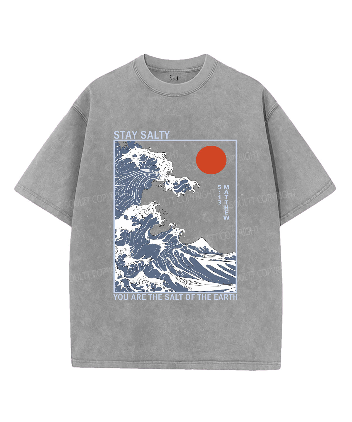 Stay Salty Unisex Washed Christian T-shirt Style015