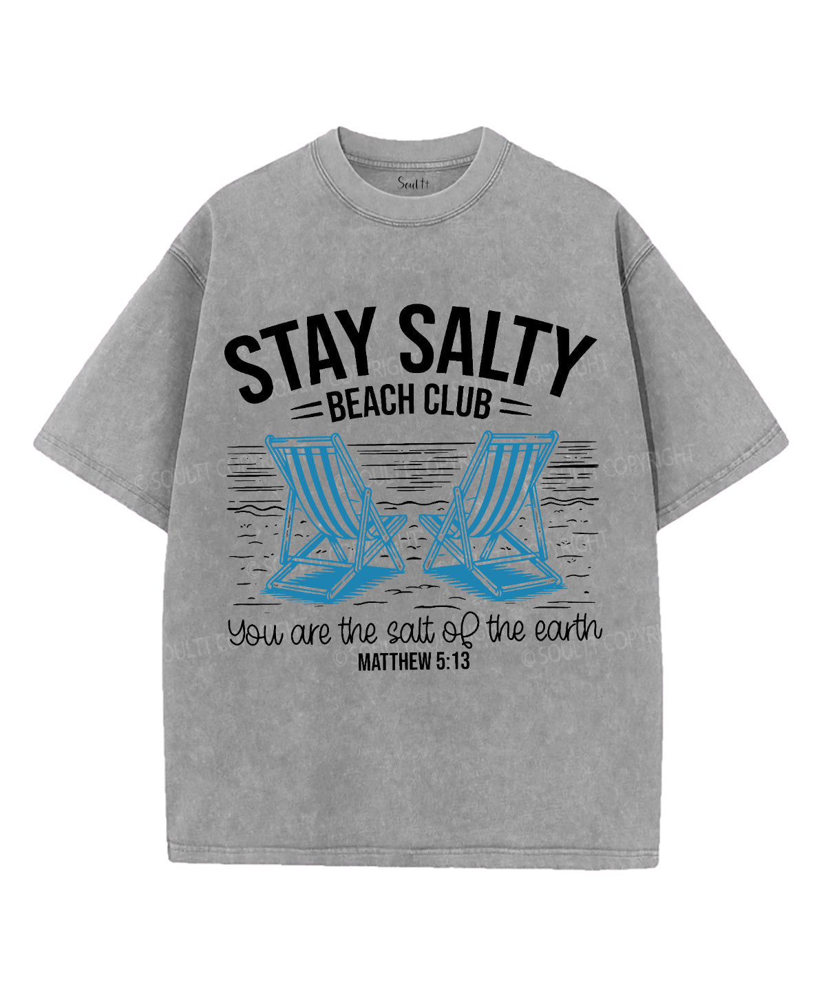 Stay Salty Unisex Washed Christian T-shirt Style014