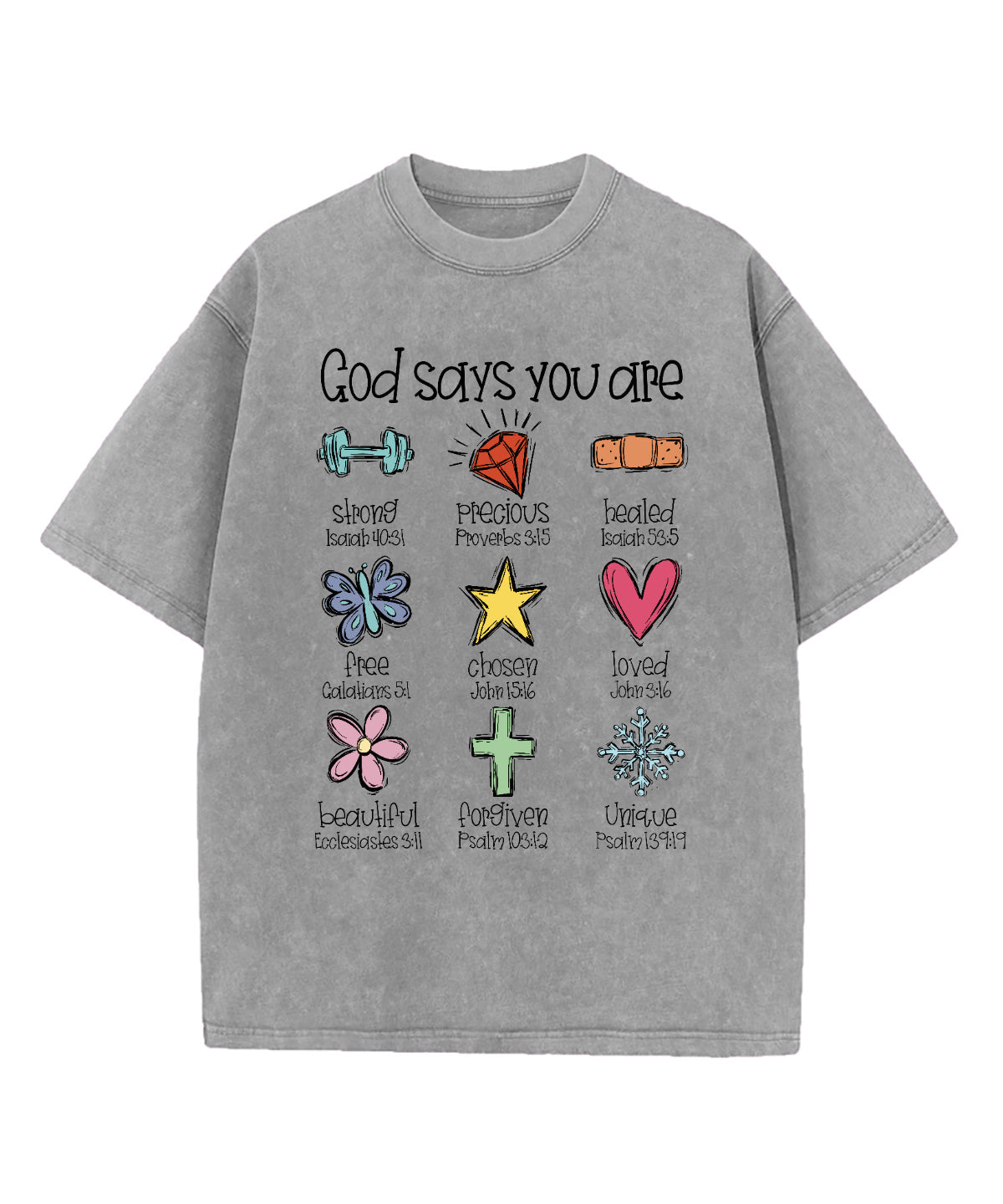 God Says You Are Washed Christian T-shirt Style001