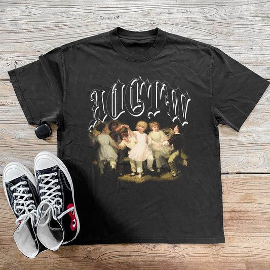 'DANCE CIRCLE' HEAVYWEIGHT BLACK T-SHIRT