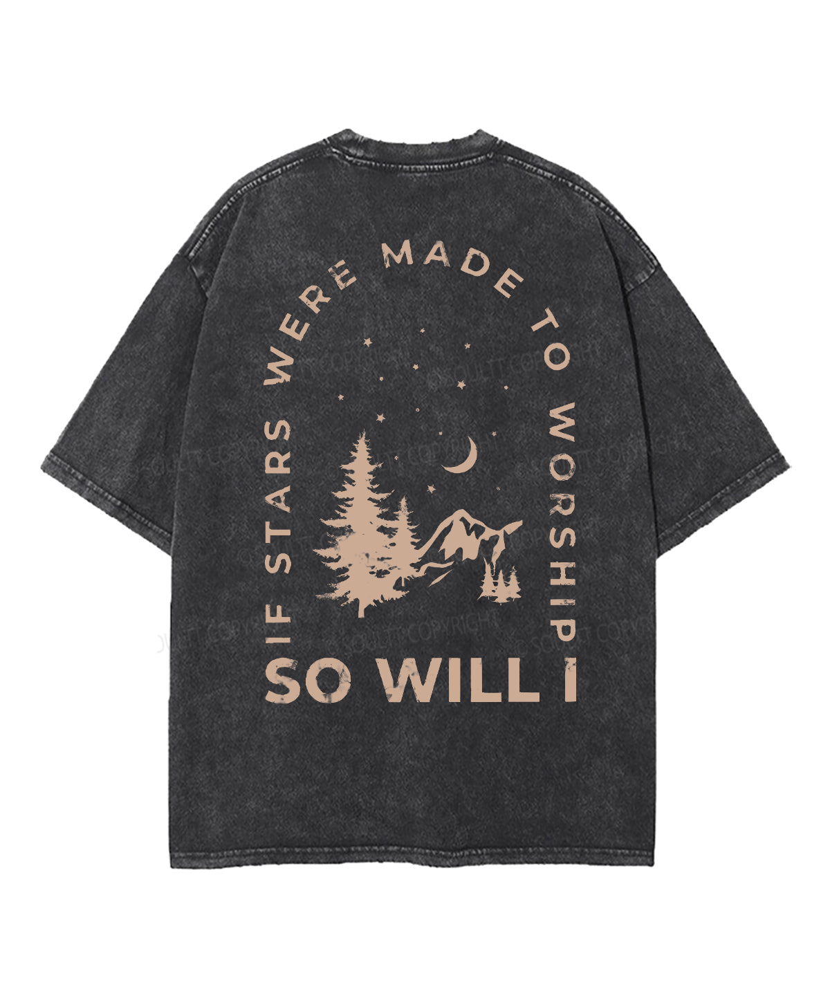 If The Stars Were Made To Worship Double Sided Unisex Washed Christian T-shirt Style002