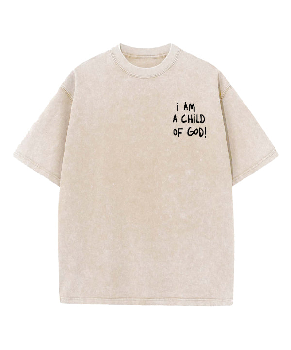 A Child Of God Double Sided Washed Christian T-shirt