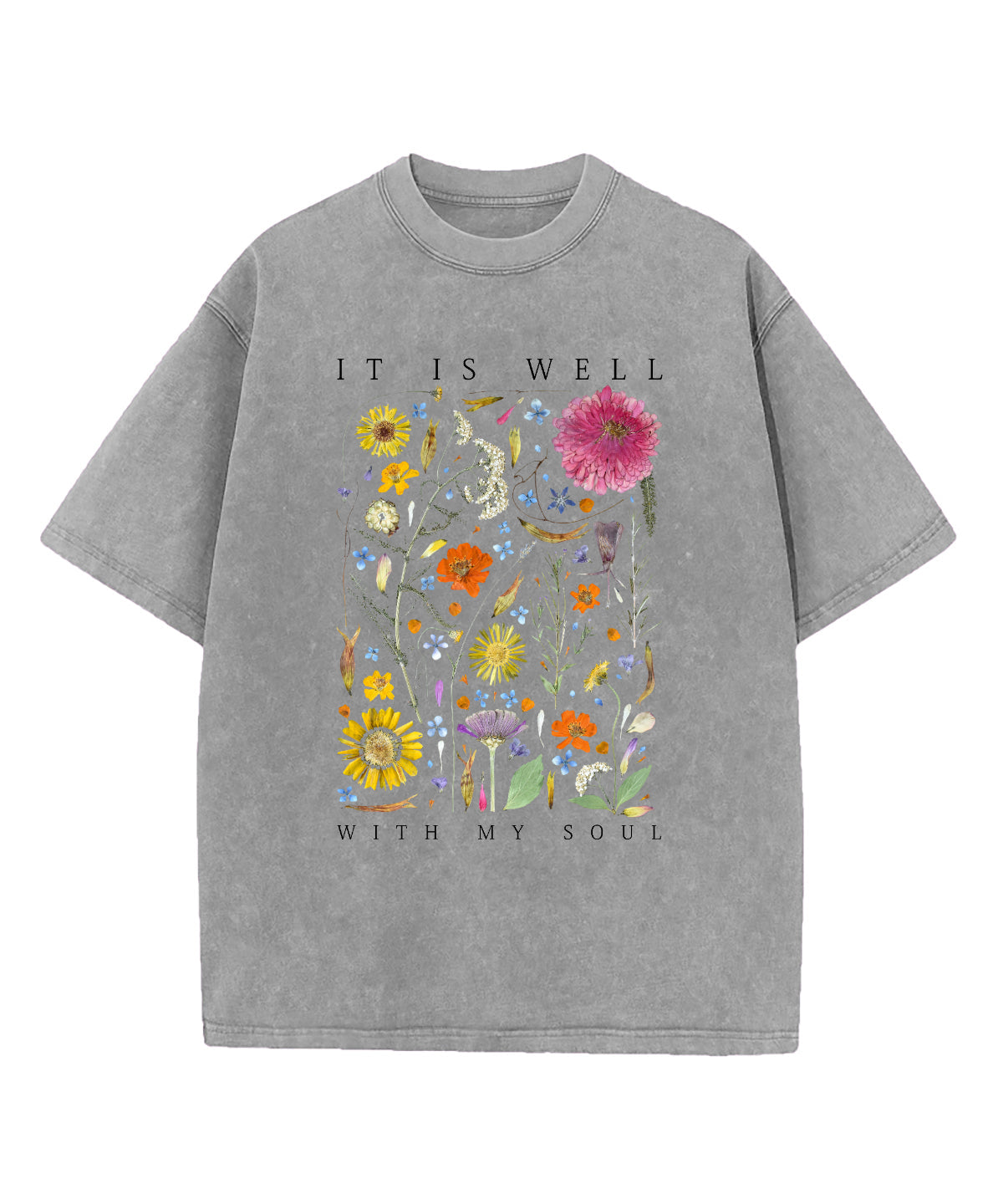 It Is Well With My Soul Washed Christian T-shirt Style014
