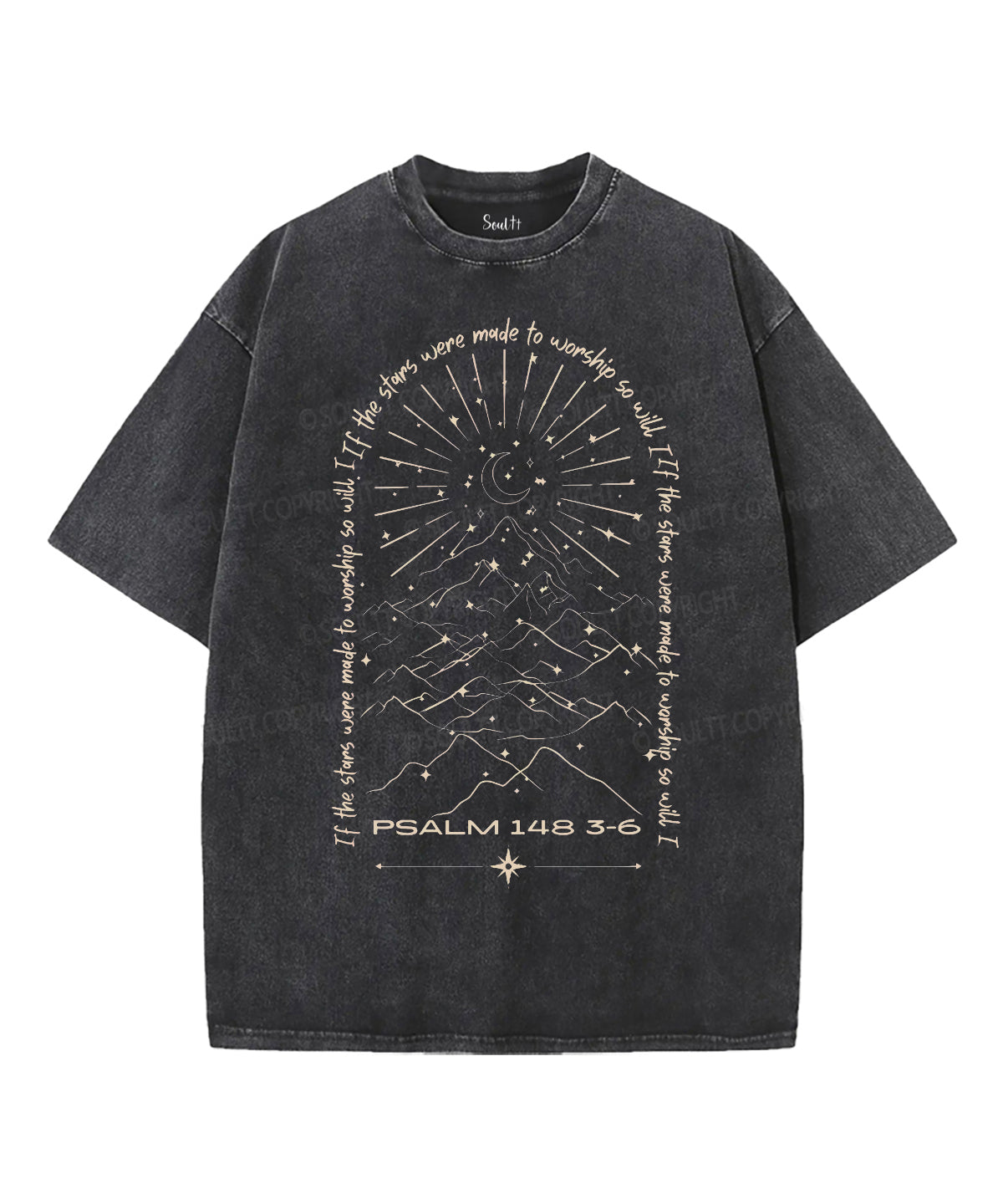 If The Stars Were Made To Worship Unisex Washed Christian T-shirt Style001