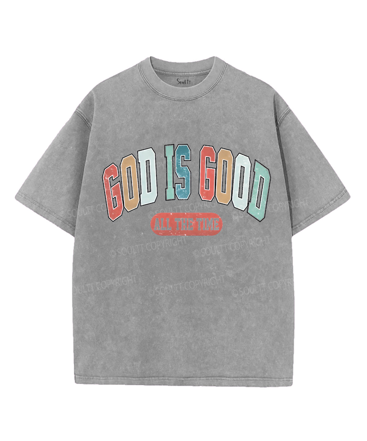 God Is Good Unisex Washed Christian T-shirt Style002
