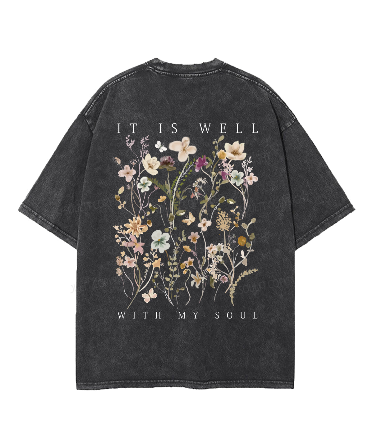 It Is Well With My Soul Double Sided Unisex Washed Christian T-shirt Style001