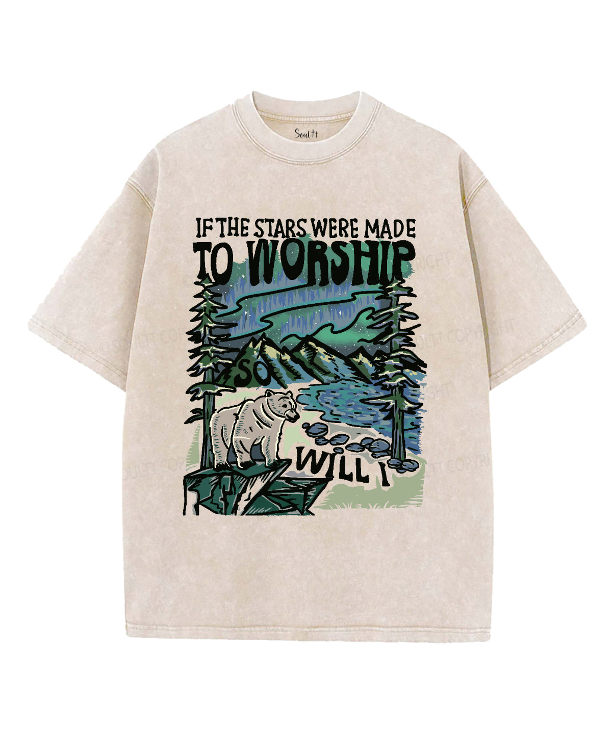If The Star Were Made To Worship Washed Christian T-shirt