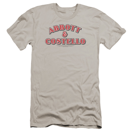 Abbott and Costello Logo - Men's Premium Slim Fit T-Shirt