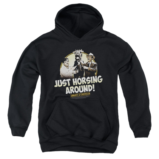 Abbott and Costello Horsing Around - Youth Hoodie (Ages 8-12)