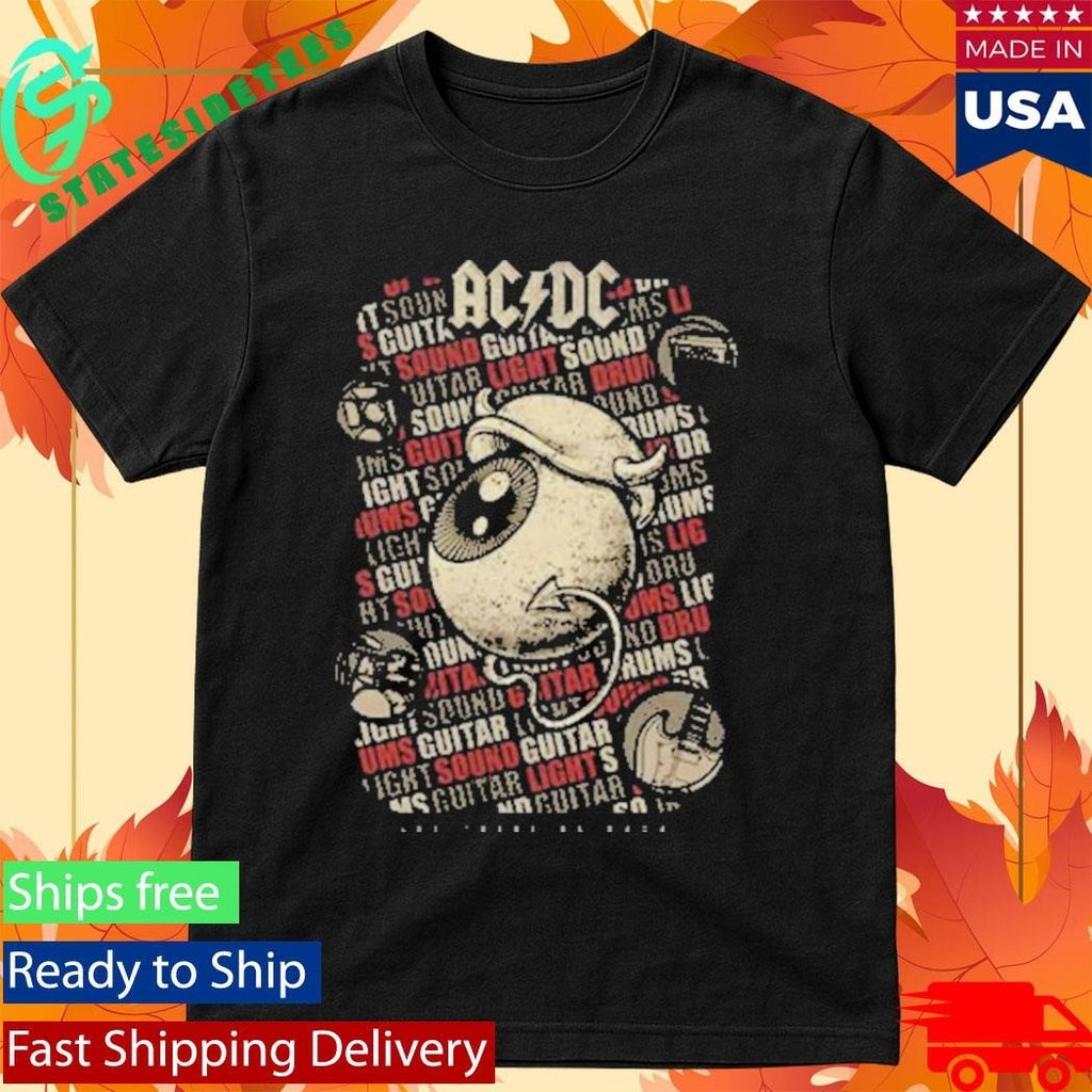 ACDC x Dr Bemoll Let There Be Rock Guitar Sound Light Shirt