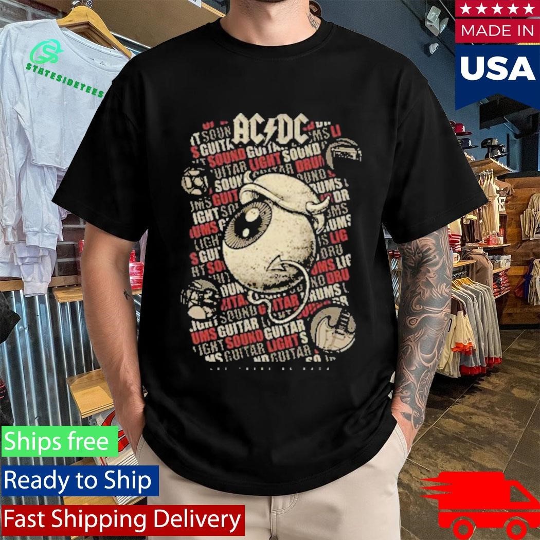 ACDC x Dr Bemoll Let There Be Rock Guitar Sound Light Shirt