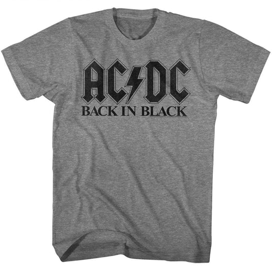AC/DC Back In Black Official Heather T-Shirt