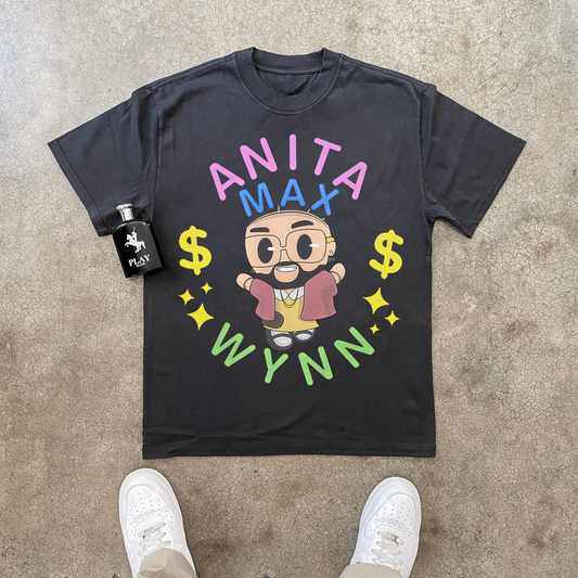 'ANITA MAX WYNN' HEAVYWEIGHT BLACK T-SHIRT