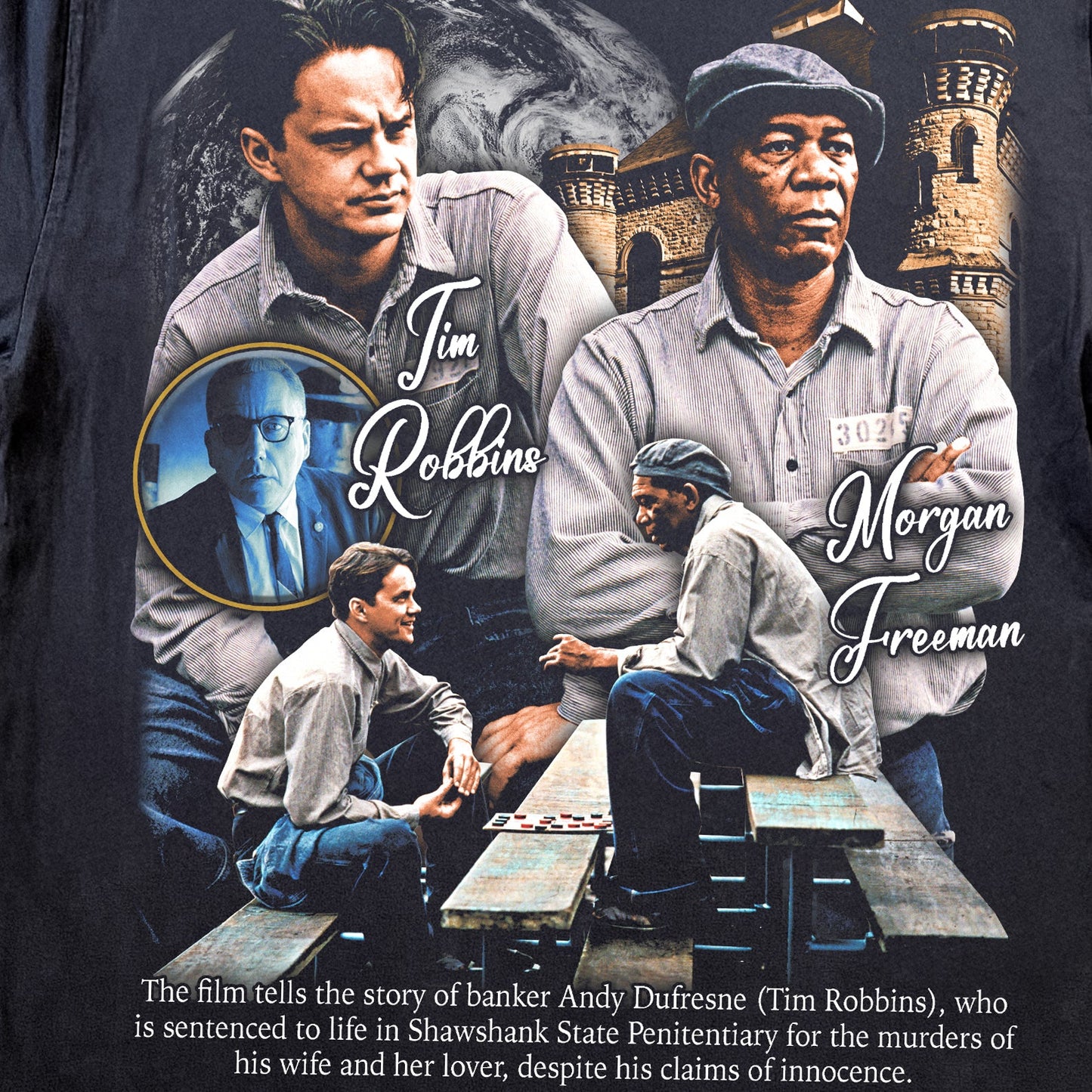 THE SHAWSHANK REDEMPTION MOVIES HEAVYWEIGHT BLACK T-SHIRT