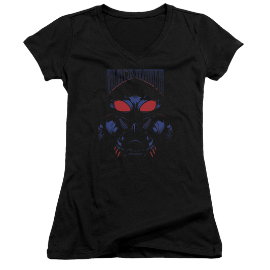 Aquaman Movie Black Manta - Juniors V-Neck T-Shirt