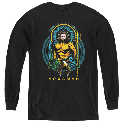 Aquaman Movie Aqua Nouveau - Youth Long Sleeve T-Shirt