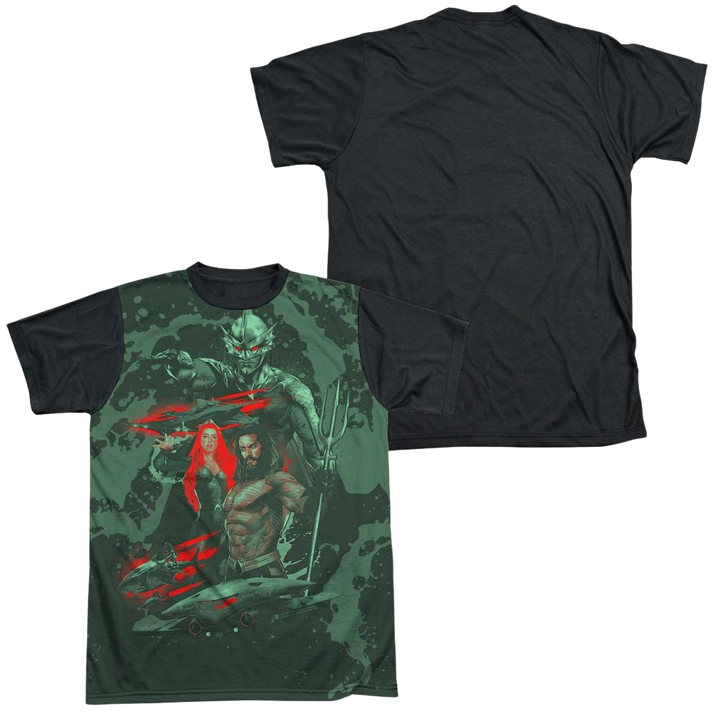 Aquaman Movie Good And Evil - Men's Black Back T-Shirt