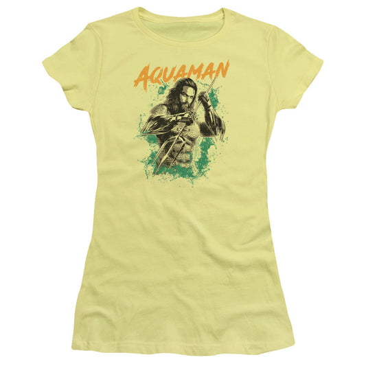 Aquaman Movie Locals Only Junior Sheer Cap Sleeve Womens T Shirt Banana