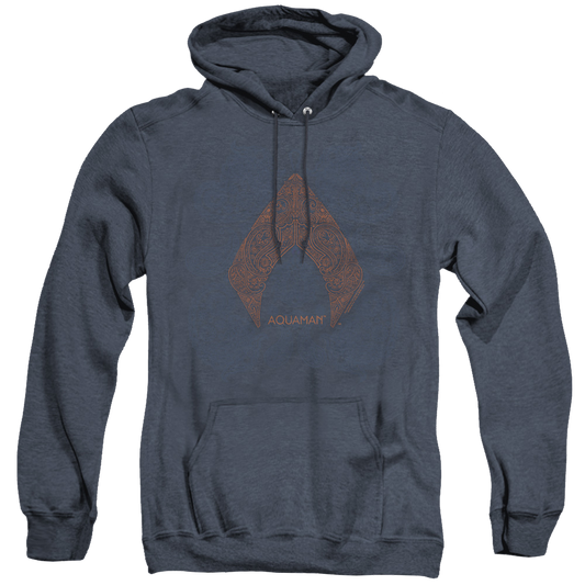 Aquaman Movie Aqua Paisley - Heather Pullover Hoodie