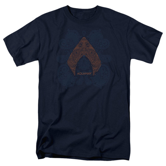 Aquaman Movie Aqua Paisley - Men's Regular Fit T-Shirt