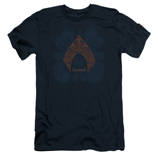 Aquaman Movie Aqua Paisley - Men's Slim Fit T-Shirt
