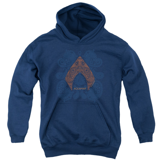 Aquaman Movie Aqua Paisley - Youth Hoodie