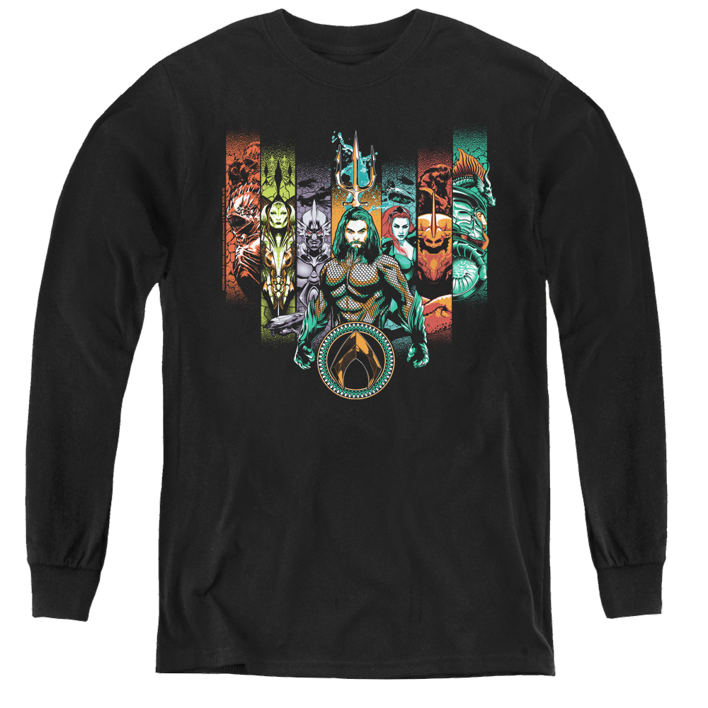 Aquaman Movie Unite The Kingdoms - Youth Long Sleeve T-Shirt