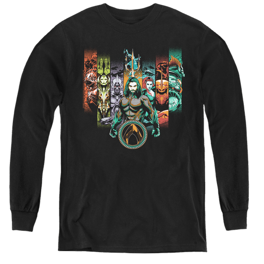 Aquaman Movie Unite The Kingdoms - Youth Long Sleeve T-Shirt