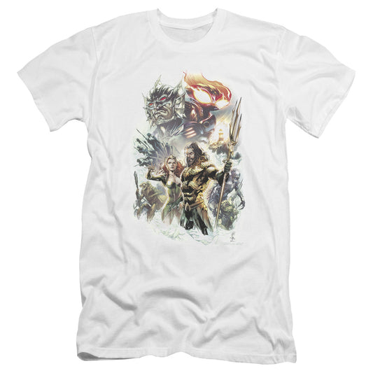 Aquaman Movie King Of Atlantis Hbo Premium Bella Canvas Slim Fit Mens T Shirt White