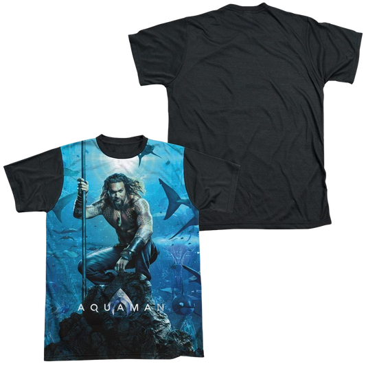 Aquaman Movie Poster - Men's Black Back T-Shirt