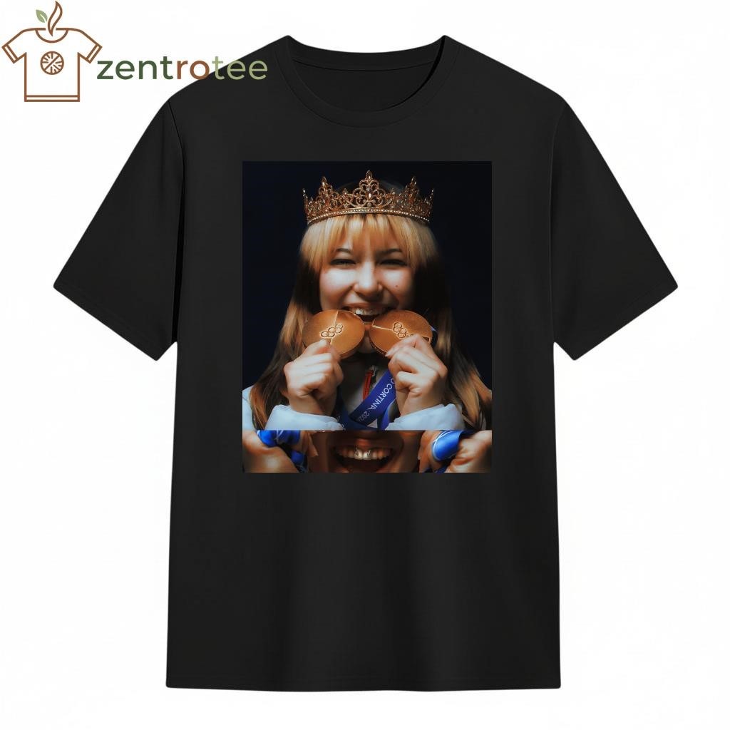 Alysa Liu King eat gold medal meme shirt