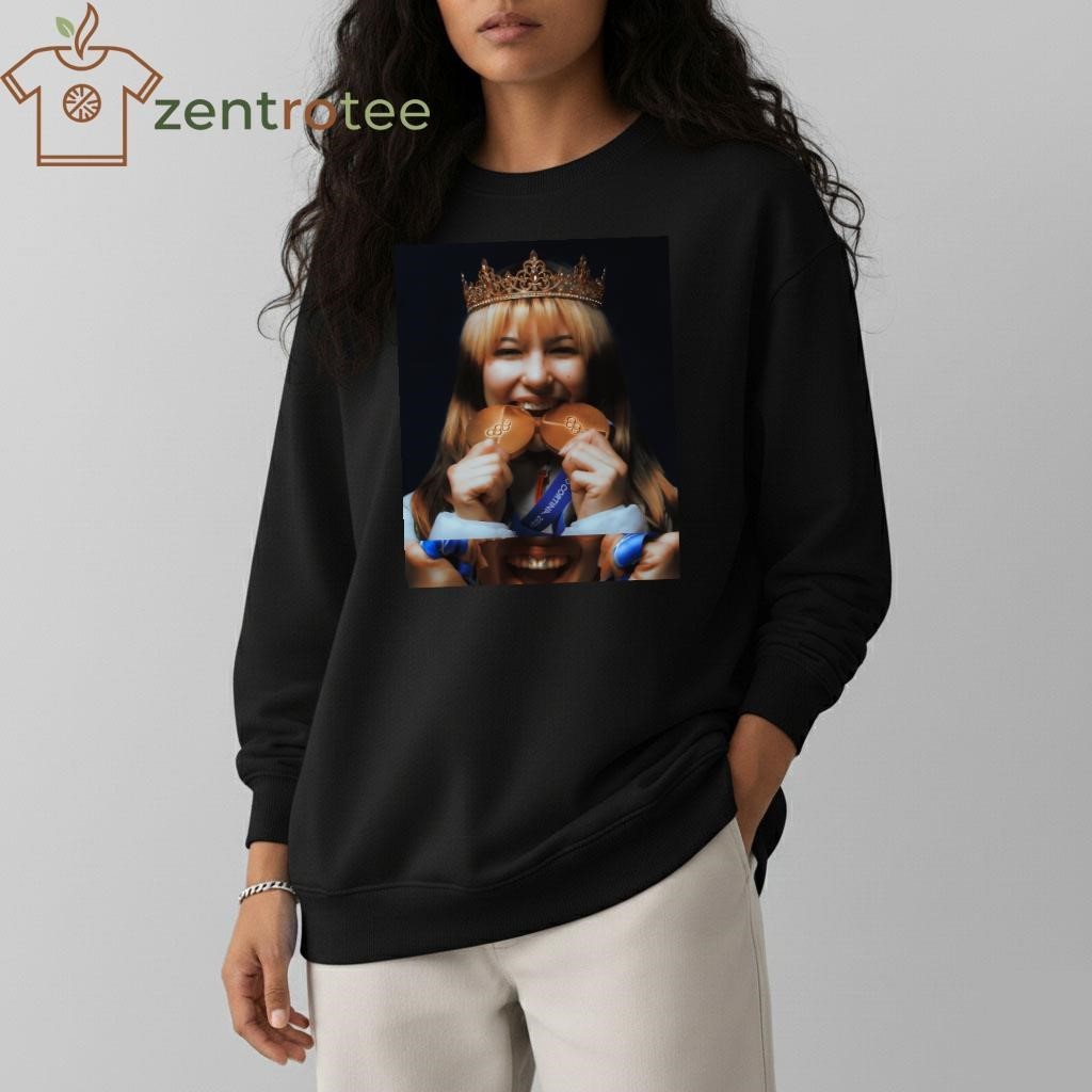 Alysa Liu King eat gold medal meme shirt