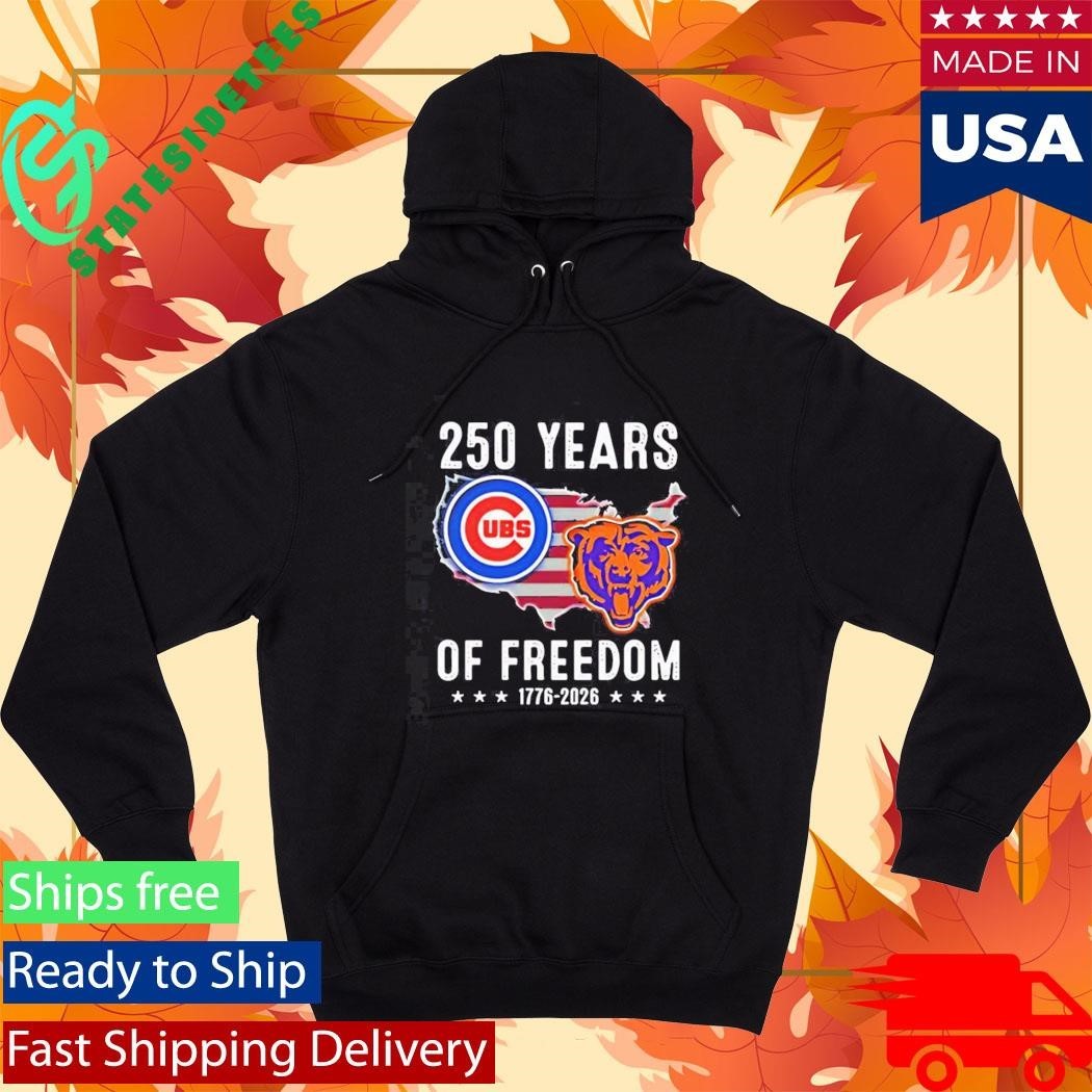 America Chicago Cubs And Chicago Bears 250 Years Of Freedom Shirt