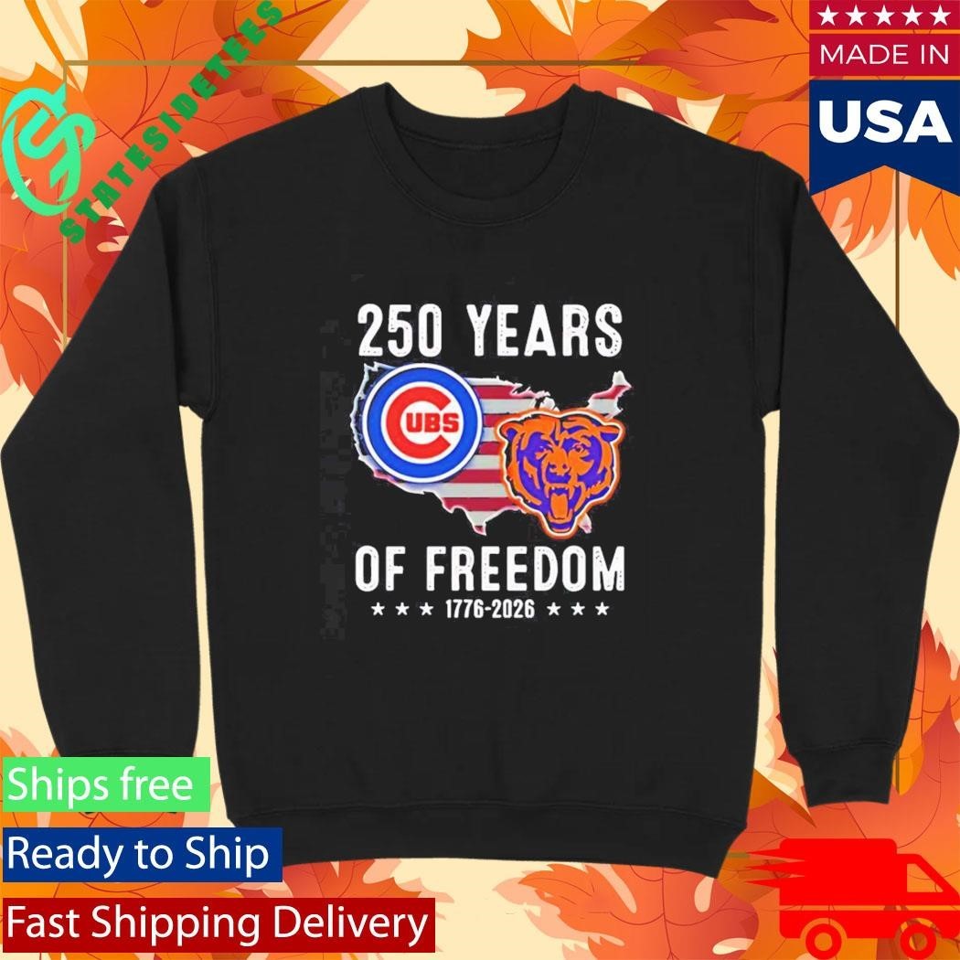 America Chicago Cubs And Chicago Bears 250 Years Of Freedom Shirt