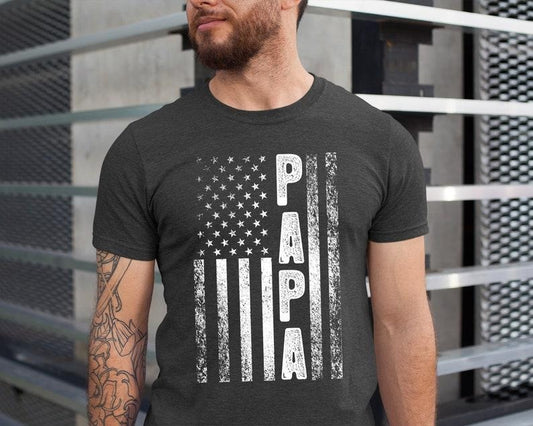 American Flag Papa Shirt, Papa Flag tshirt, Papa  T-shirt, sweater and Hoodie
