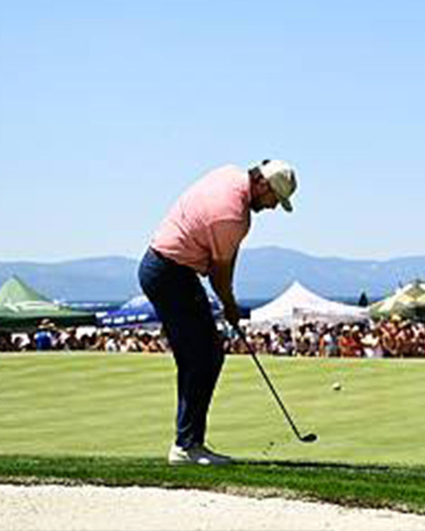 American Century Championship Travis Kelce Pink Polo Shirt