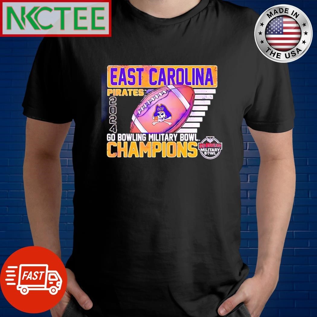 Awesome East Carolina Pirates 2024 Go Bowling Military Bowl Champions ball shirt