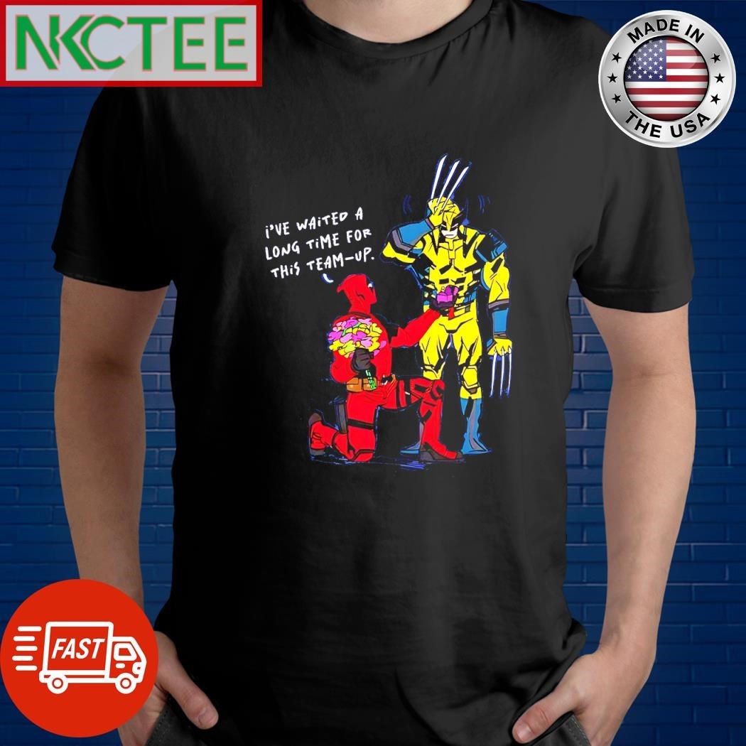 Awesome I’ve waited a long time for this team up Deadpool and Wolverine shirt