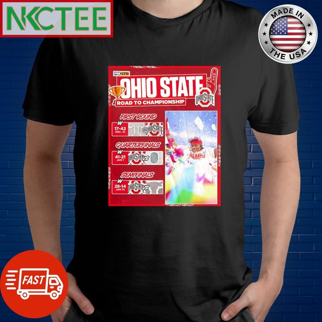 Awesome Ohio State Buckeyes road to championship 2024 shirt