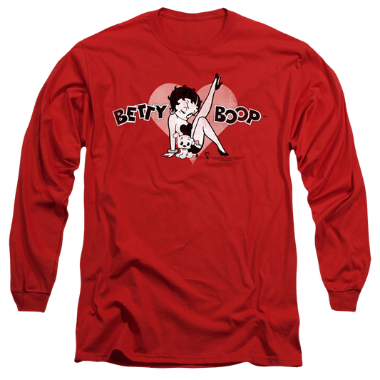 Betty Boop Vintage Cutie Pup - Men's Long Sleeve T-Shirt